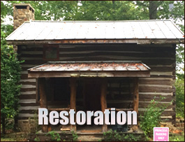 Historic Log Cabin Restoration  High Shoals, North Carolina