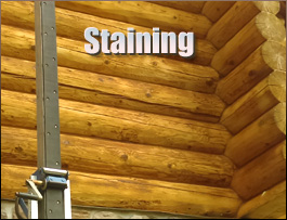  High Shoals, North Carolina Log Home Staining